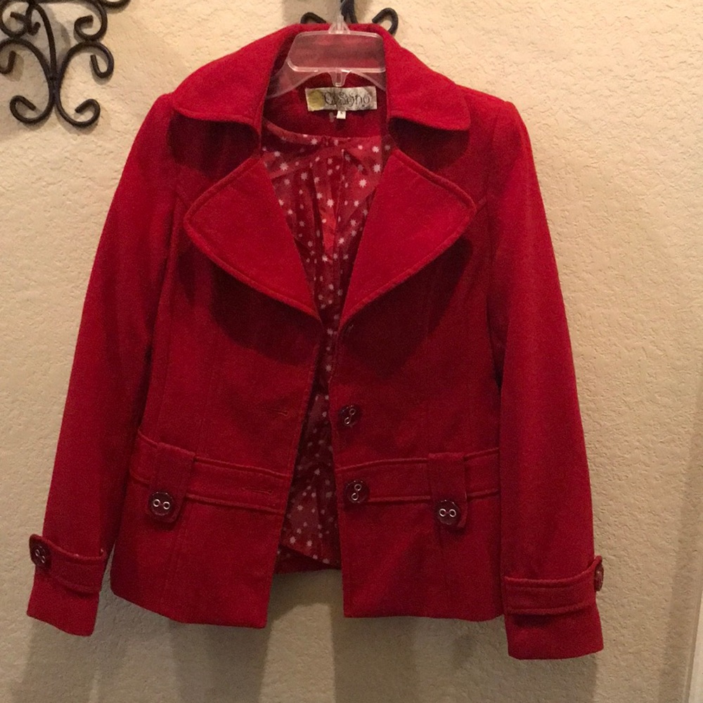 CiSono brand, red coat, used